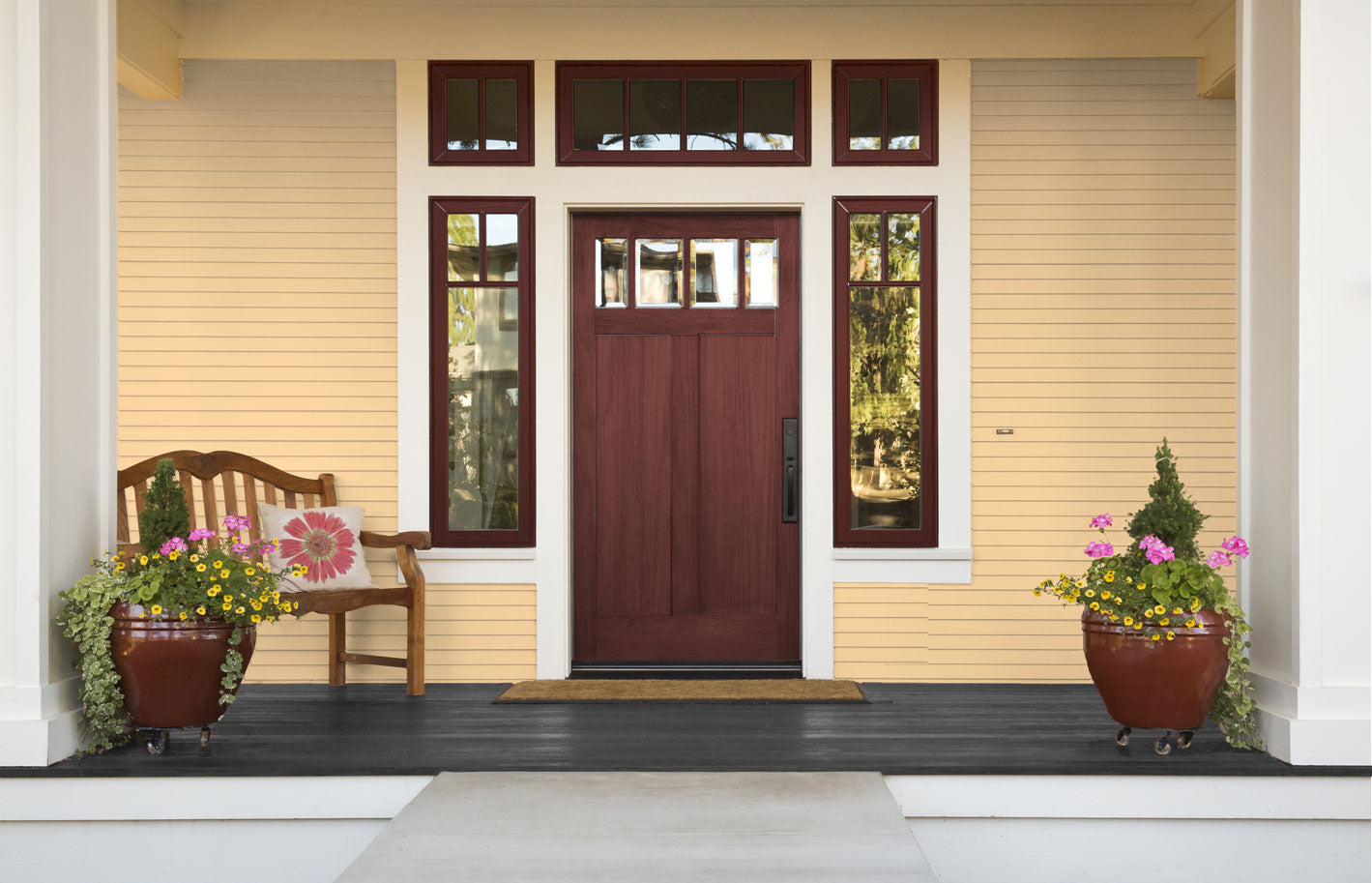 Wood'n Finish Front Door Kit (Double) - Red Mahogany