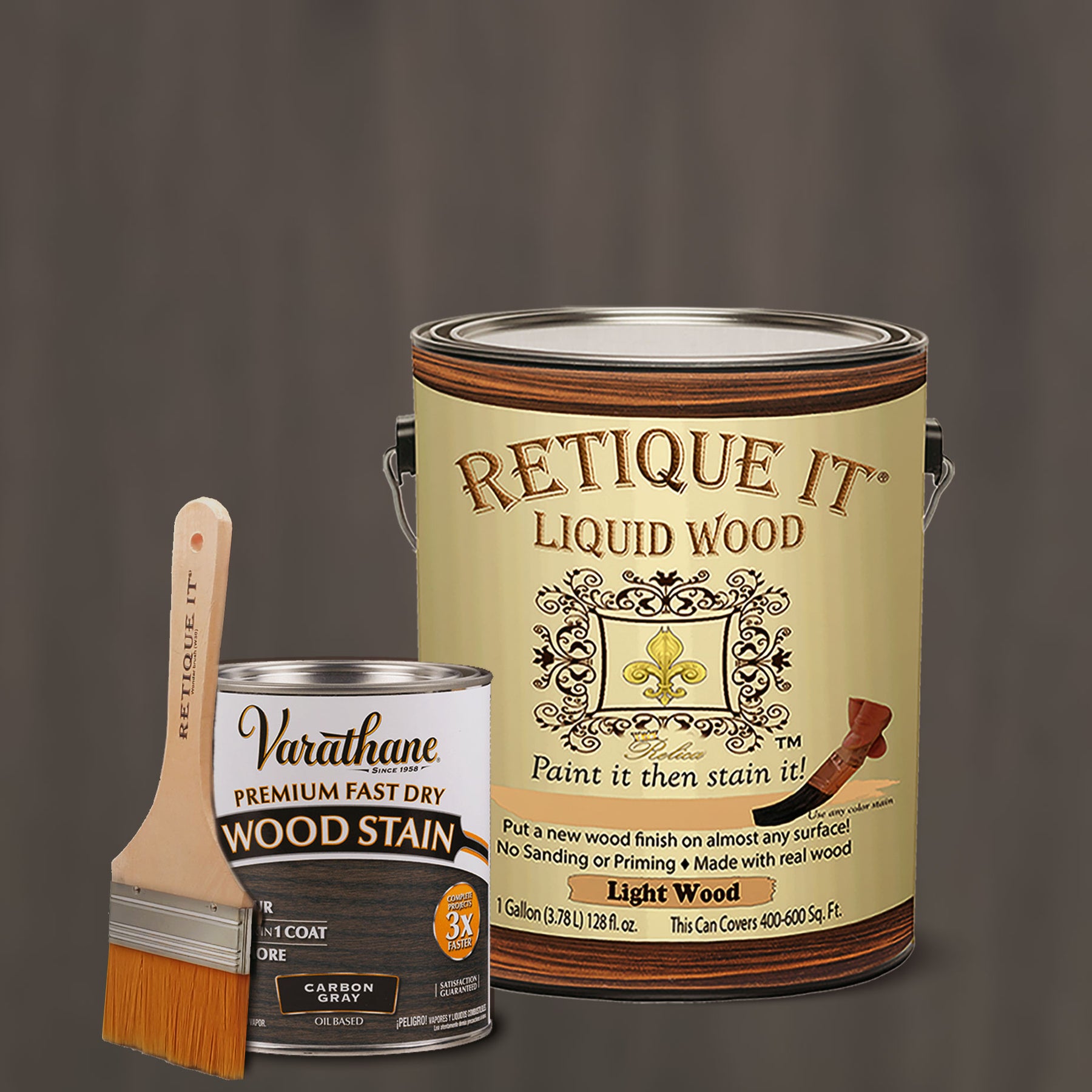 Retique It Weathered Graining Kit Liquid Wood, 16 oz (Pint), 85