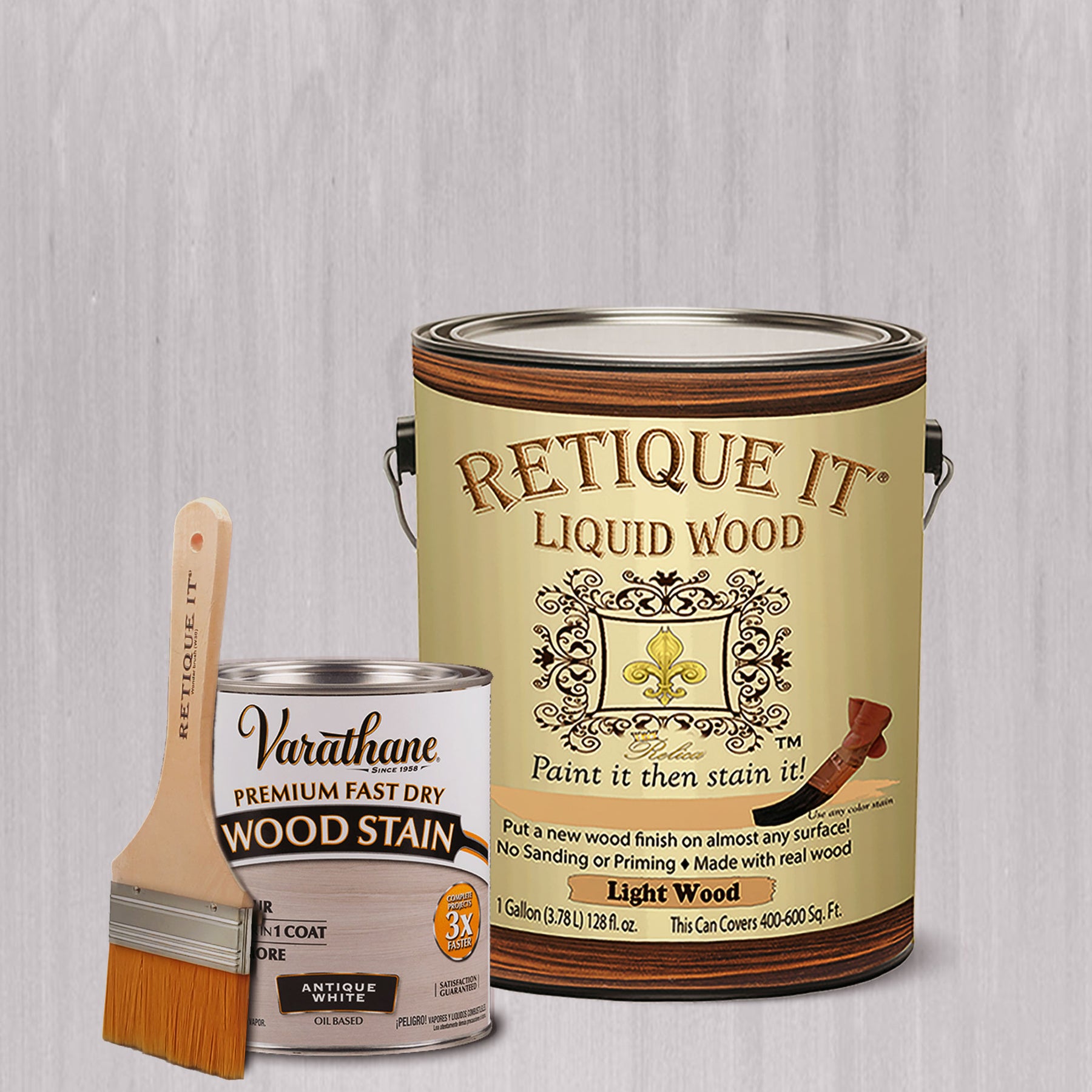 Retique It Liquid Wood - Light Wood Half Pint (8oz) - Paint It